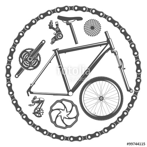 Bike Parts Vector at Vectorified.com | Collection of Bike Parts Vector ...