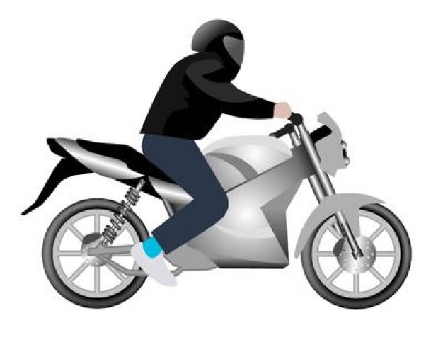 626x480 Bike Rider Sleek Style Illustration Vector Free Download