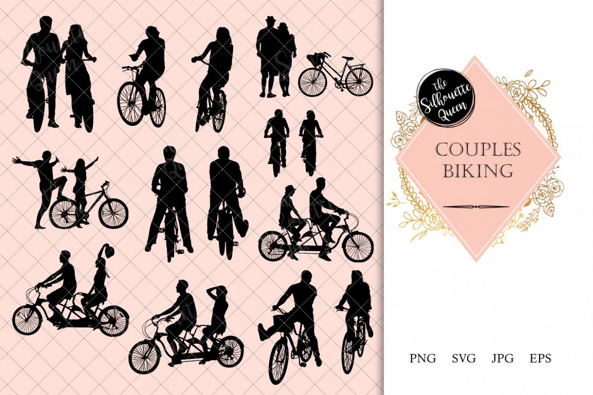 1200x800 Couples Biking Silhouette Bike Riding Vector Fit And Exc