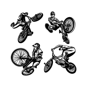 300x300 Bmx Bike Rider Tricks Clipart Images Vector Clip Art Vinyl