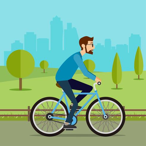 490x490 Riding A Bike Vector