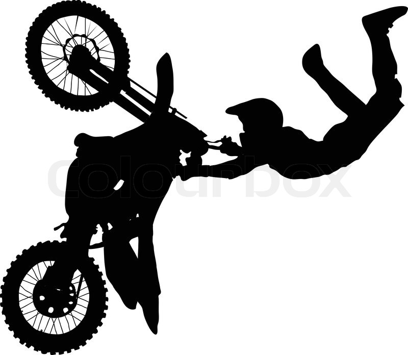 800x696 Silhouette Of Motorcycle Rider Stock Vector Colourbox