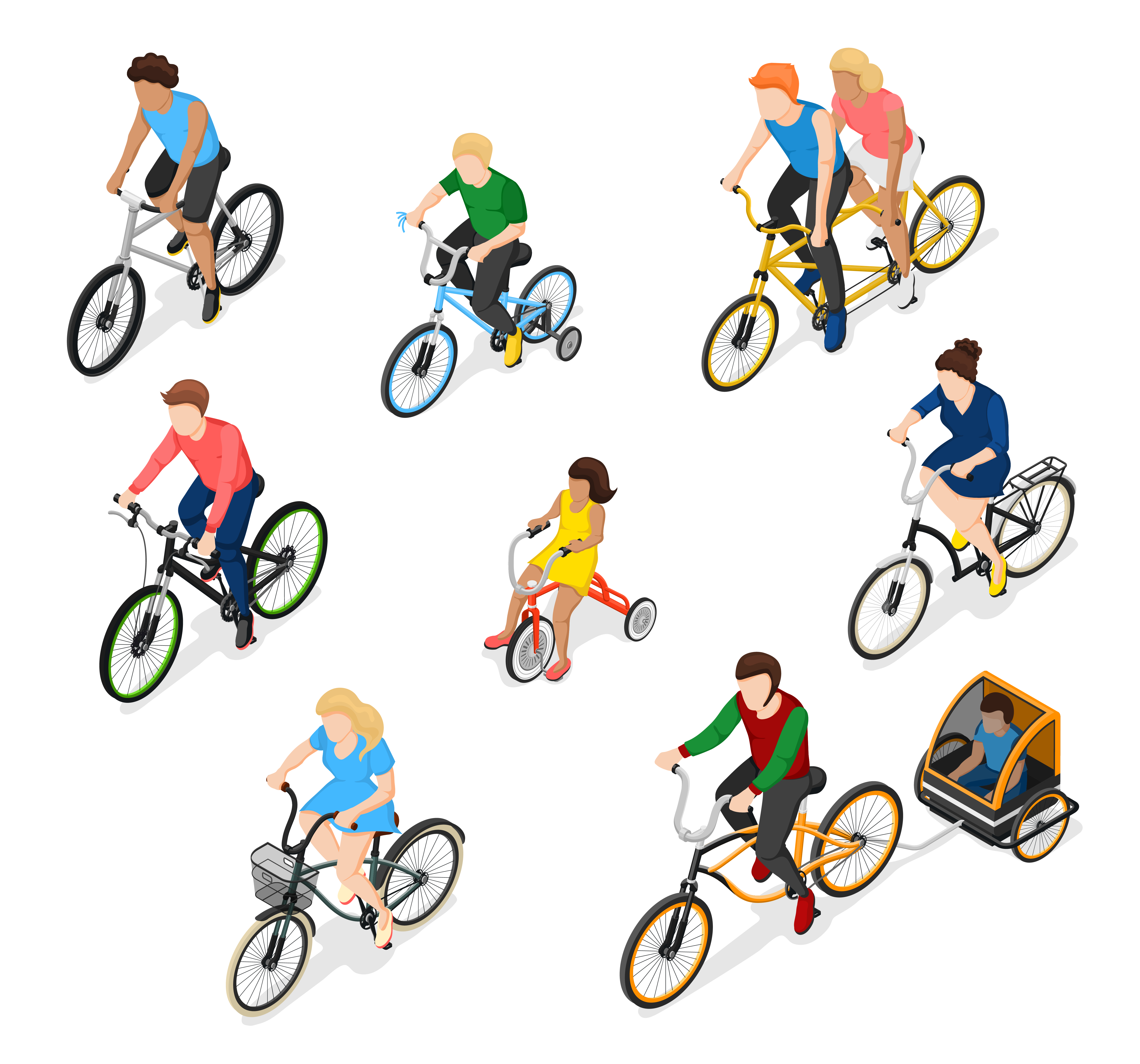 5290x4940 Bike Rider Free Vector Art