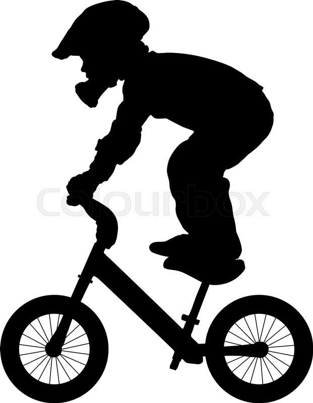 621x800 Kids Balance Bicycle, Child Performs A Stock Vector Colourbox