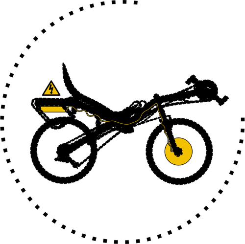 500x499 Modern Electric Bike Silhouette Vector Clip Art