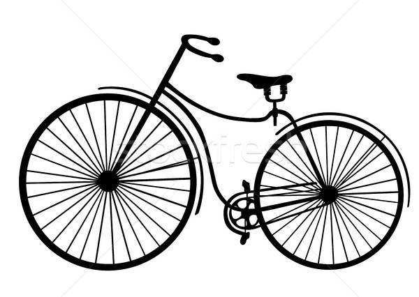 600x426 Rover Safety Bike Silhouette Isolated On White Background Vecto