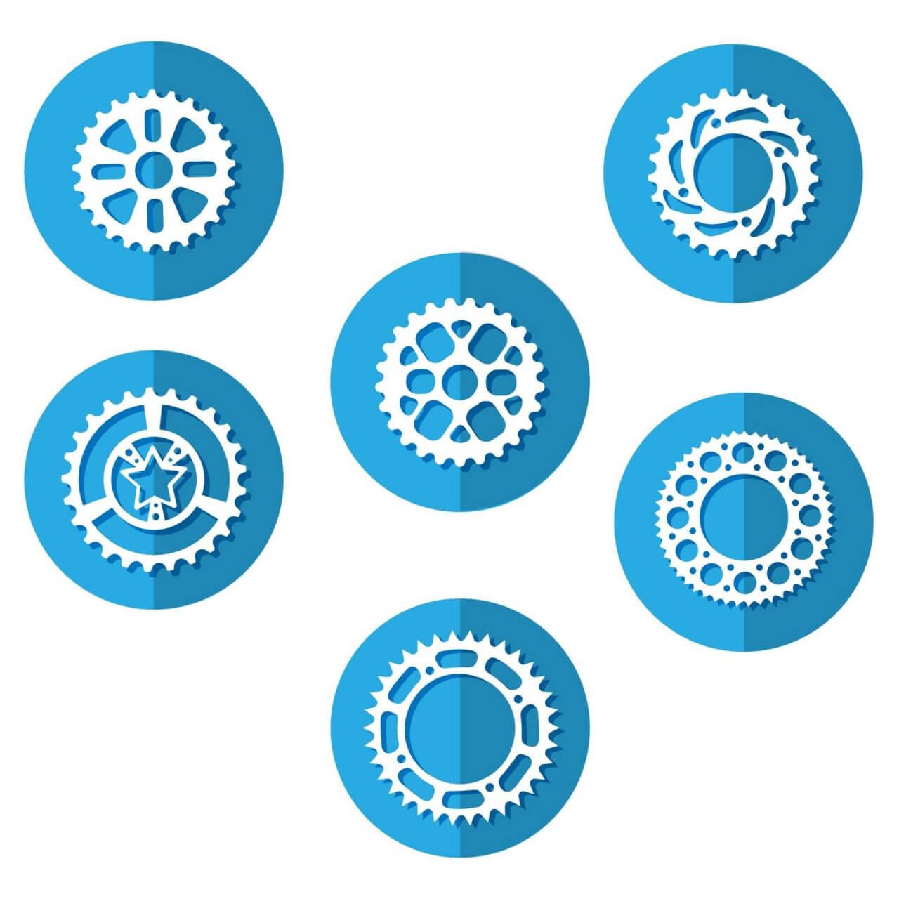 1280x1280 Free Vector Bike Sprocket Icons