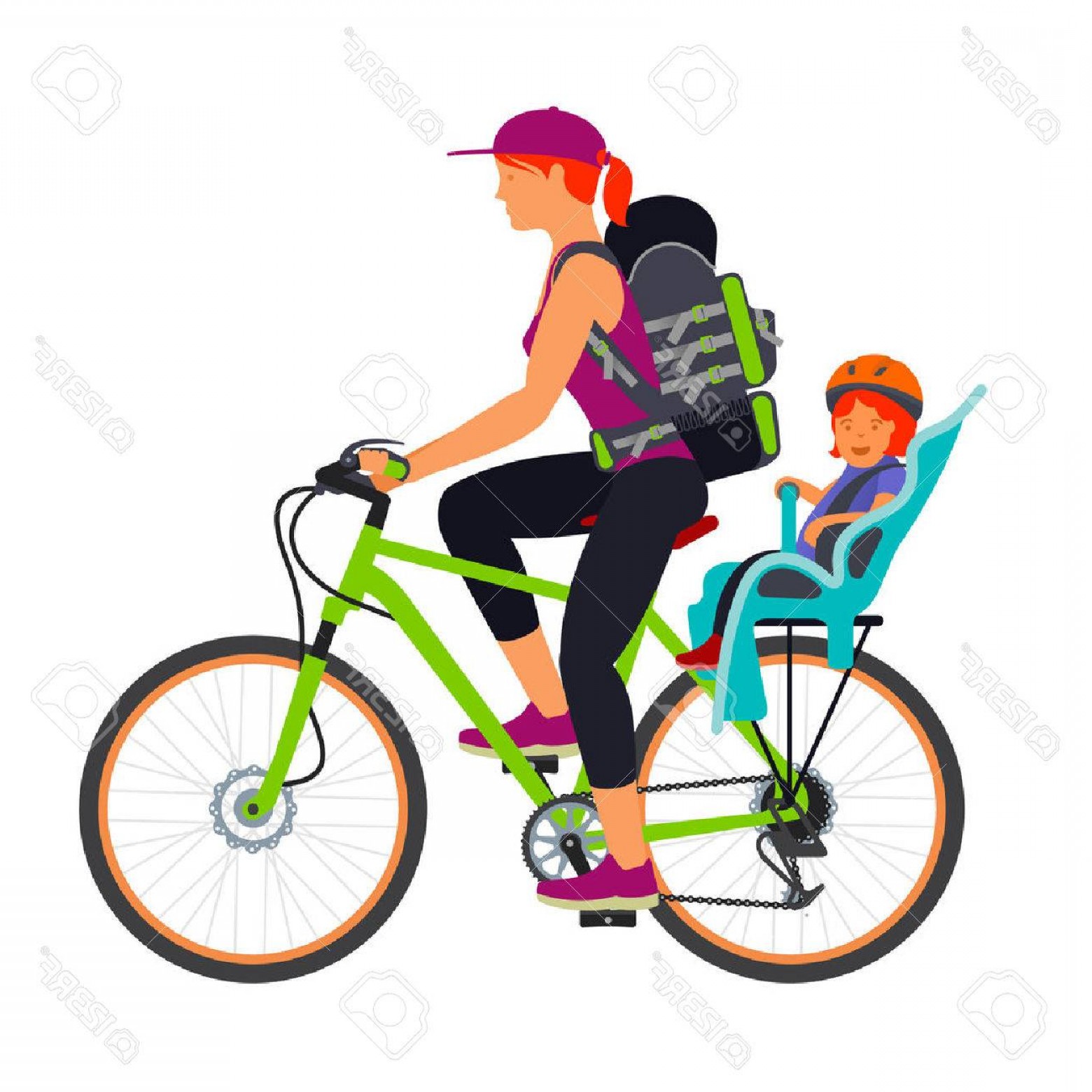 1560x1560 Photostock Vector Woman And Child In The Chair Traveling