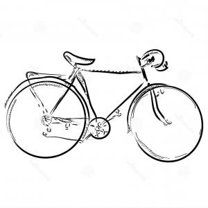 300x300 Stock Illustration Hand Draw Simple Sketch Bike Vector