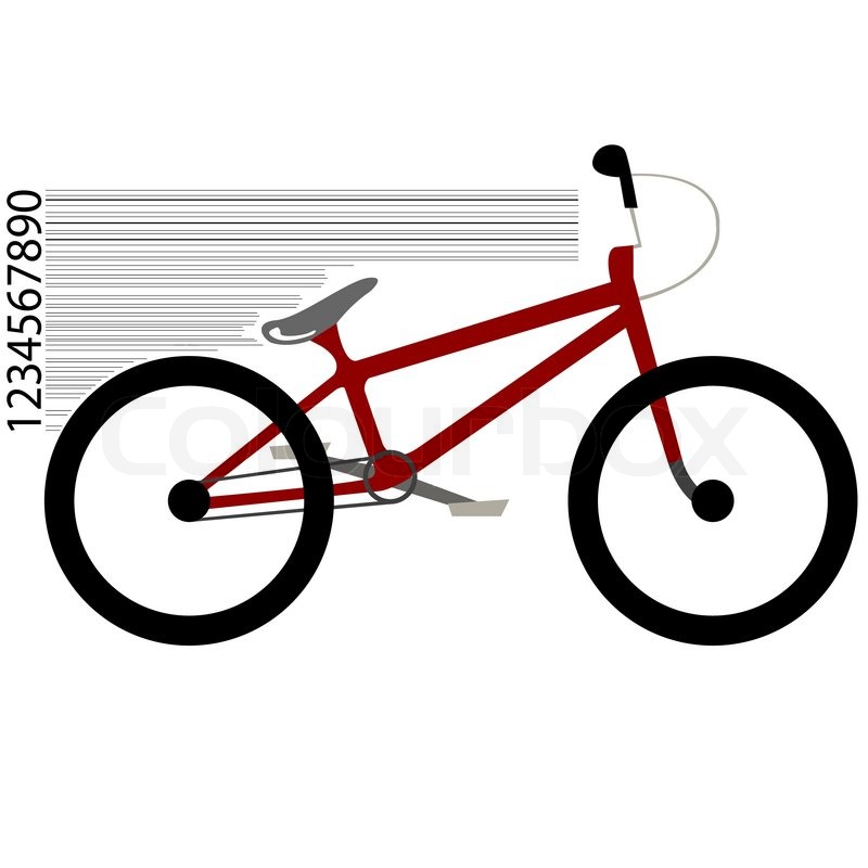 800x800 Bicycle Moving And Bar Code Against Stock Vector Colourbox