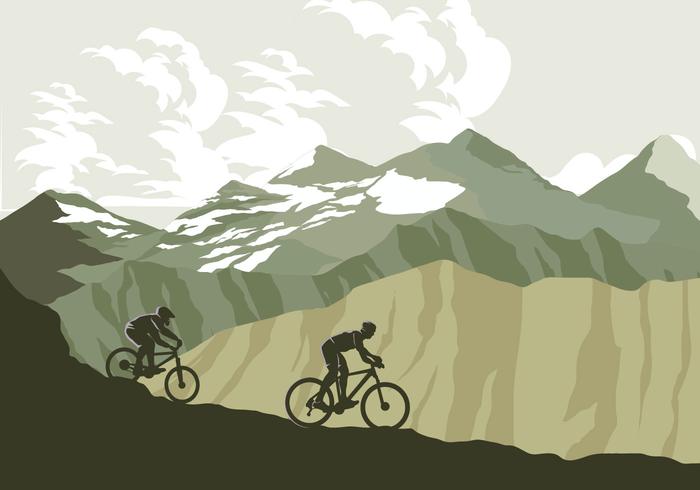 700x490 Mountain Bike Trail Vector
