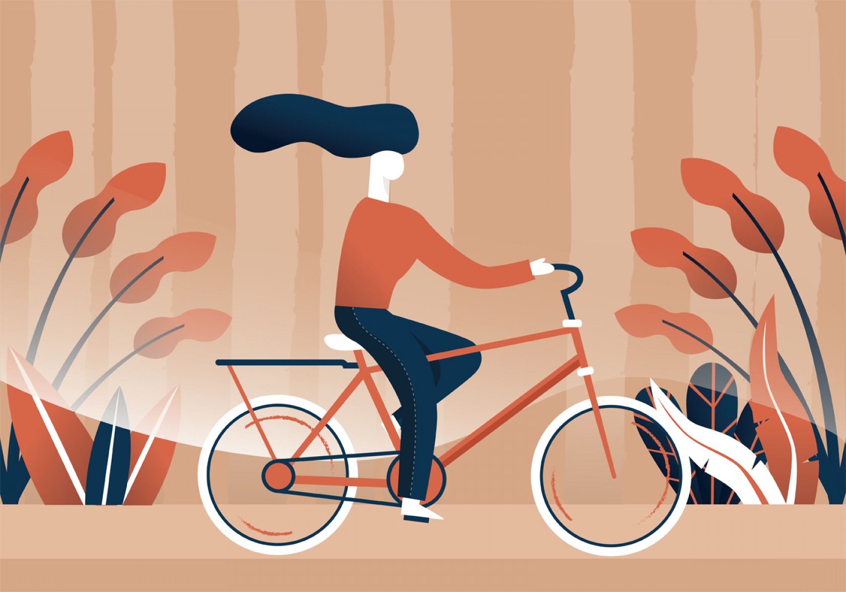 1680x1176 Woman Riding A Bike Vector Design Newwaysys