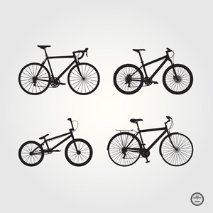 Free Vector Bicycle Silhouettes Ian Barnard 300x300 Free Vector Bicycle Silhouettes Ian Barnard