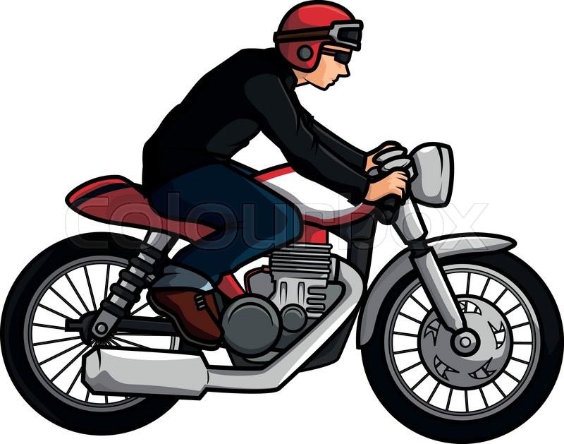 800x629 Old Motorcycle Biker Stock Vector Colourbox