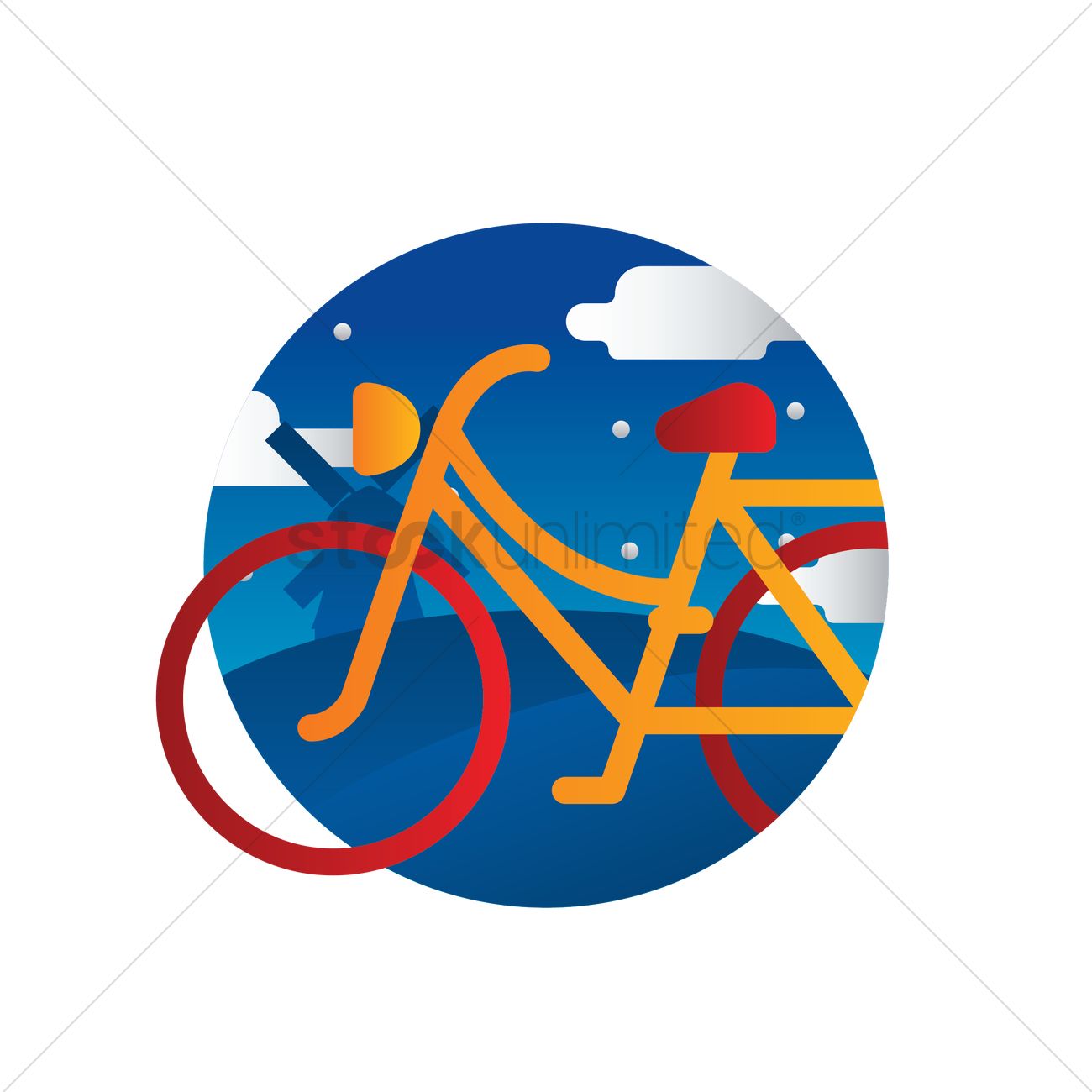 1300x1300 Biking Vector Image