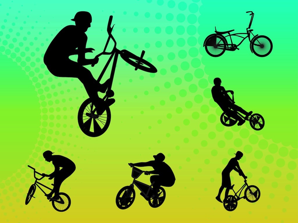1024x768 Biking Vectors