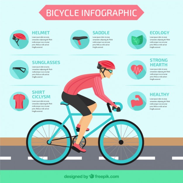 626x626 Cycling Infographic Vector Free Download