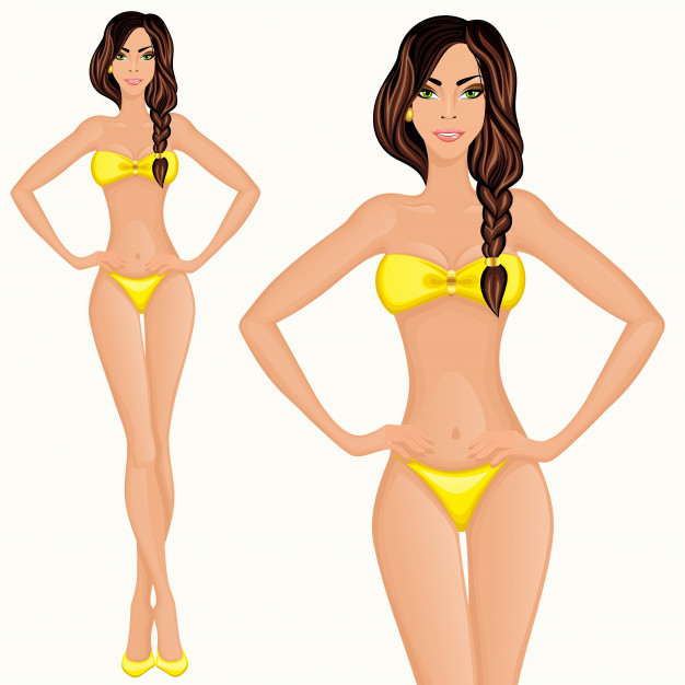 626x626 Bikini Girl Vector Free Download