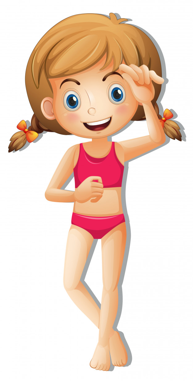 626x1232 A Cute Girl Wearing Bikini Vector Free Download