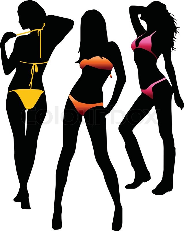 637x800 Bikini Girls Silhouette
