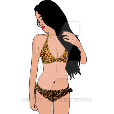 400x400 Pretty Bikini Girl Vector