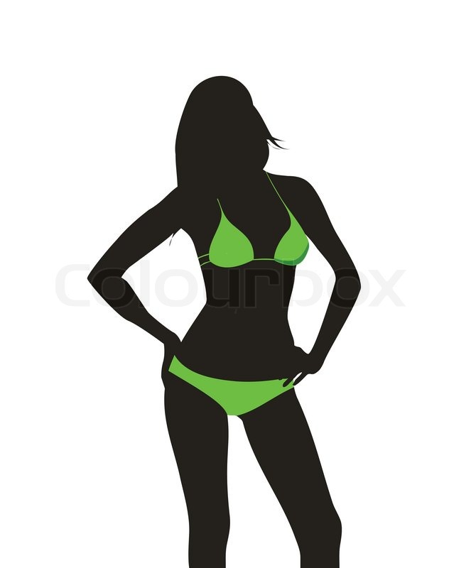 Bikini Woman Silhouette Stock Vector Colourbox 663x800 Bikini Woman Silhouette Stock Vector Colourbox