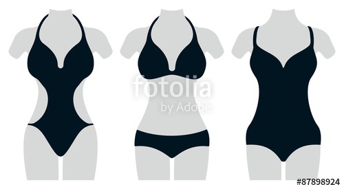 500x275 Bikini Cloth Icon Silhouette Stock Image And Royalty Free Vector