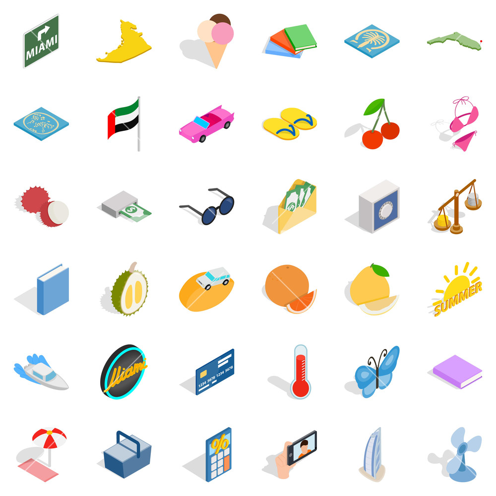 1000x1000 Bikini Icons Set Isometric Style Of Bikini Vector Icons