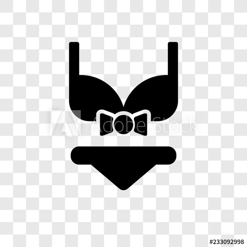 500x500 Bikini Vector Icon Isolated On Transparent Background, Bikini