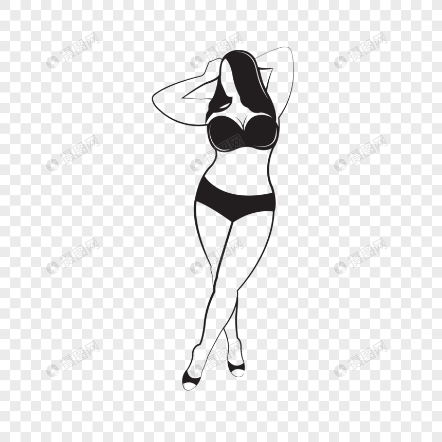 860x860 Lady Bikini Vector Png Image Picture Free Download