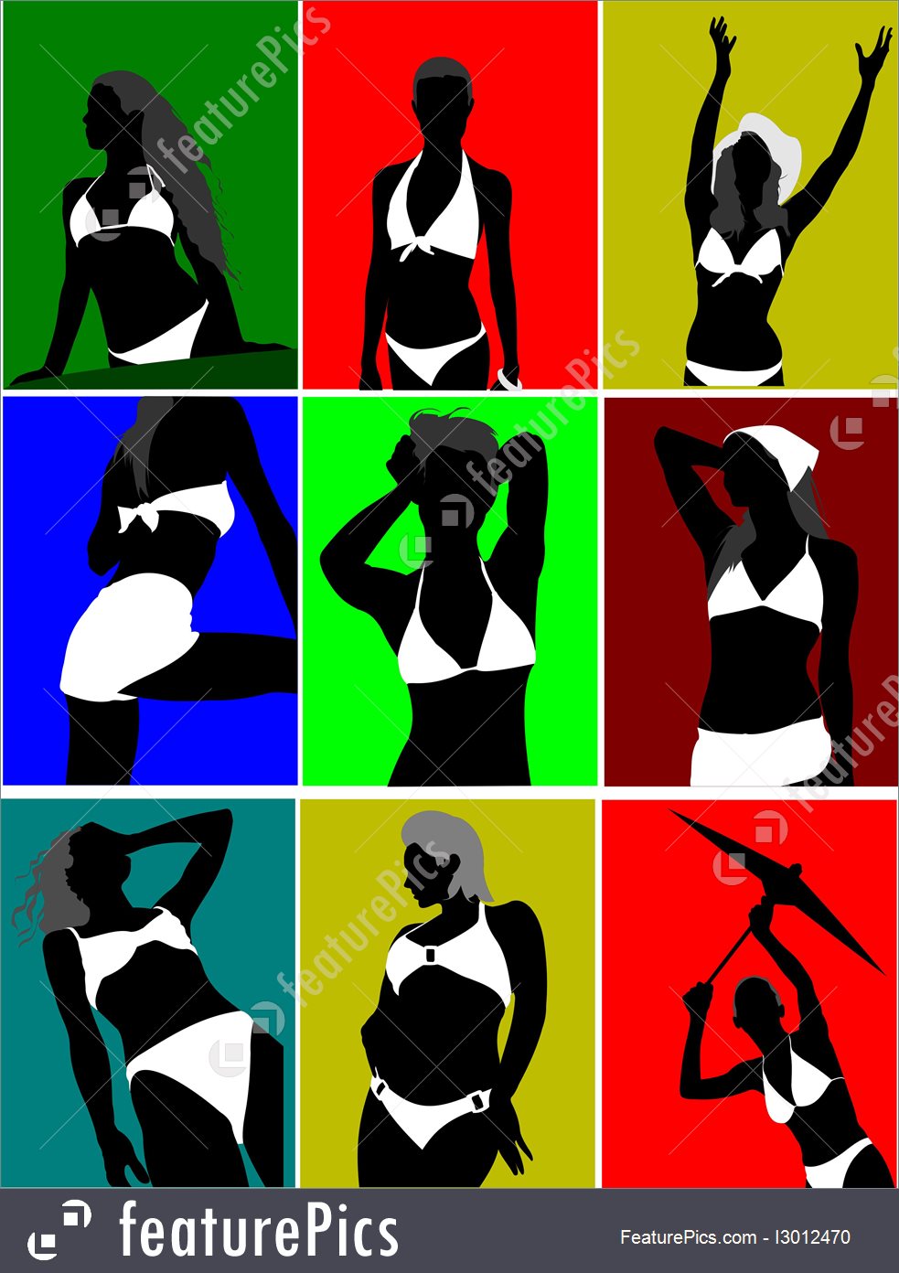 983x1392 Woman In Bikini Vector