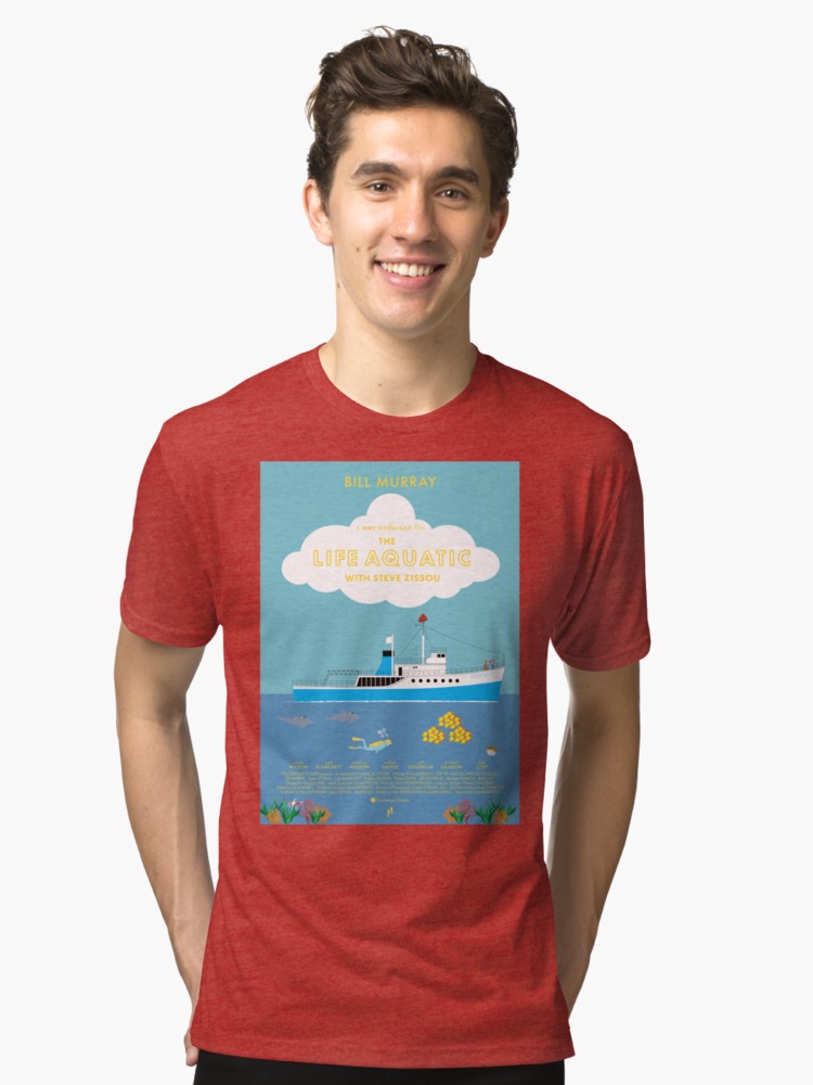 The Life Aquatic With Steve Zissou Poster Tri Blend T Shirt 750x1000 The Life Aquatic With Steve Zissou Poster Tri Blend T Shirt
