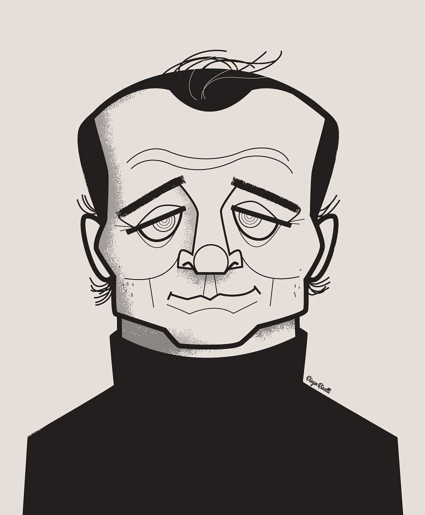 Vector Illustration Bill Murray 850x1030 Vector Illustration Bill Murray