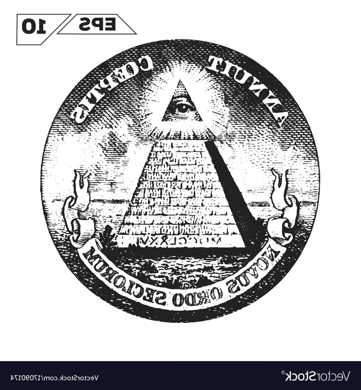 1200x1296 Eye Of Providence On One Usa Dollar Bill Vector Createmepink