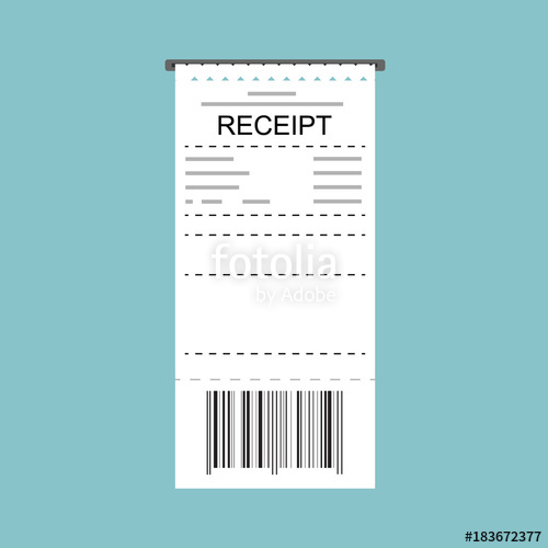 500x500 Receipt Bill Vector Stock Image And Royalty Free Vector