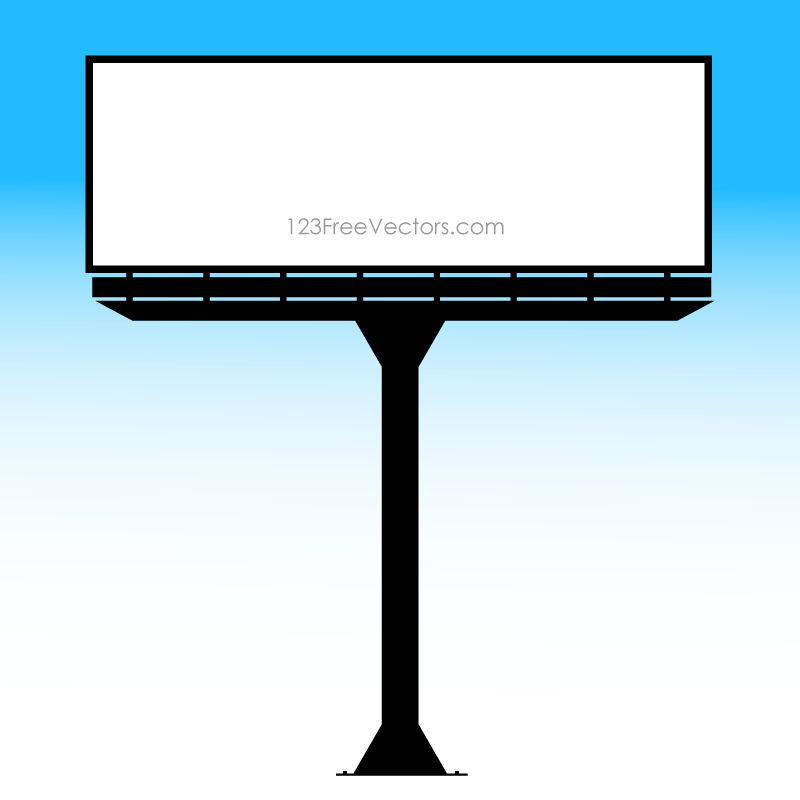 800x800 Blank Billboard Vector Template