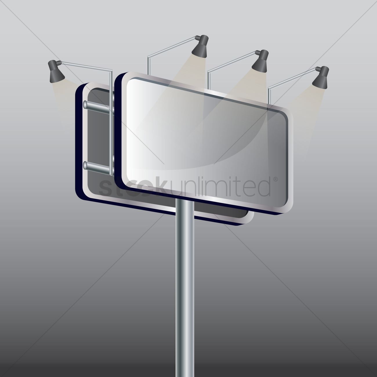 1300x1300 Blank Billboard Vector Image