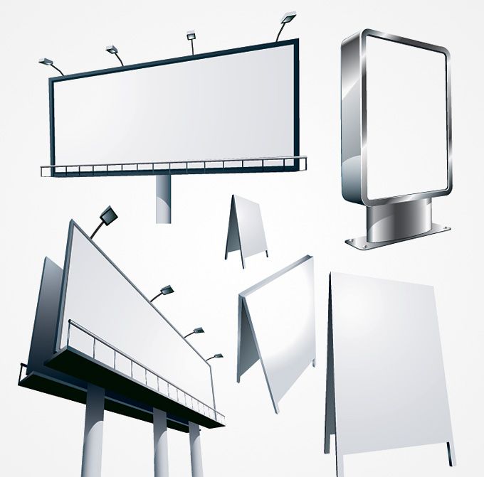 680x671 Free Billboard Vector Template