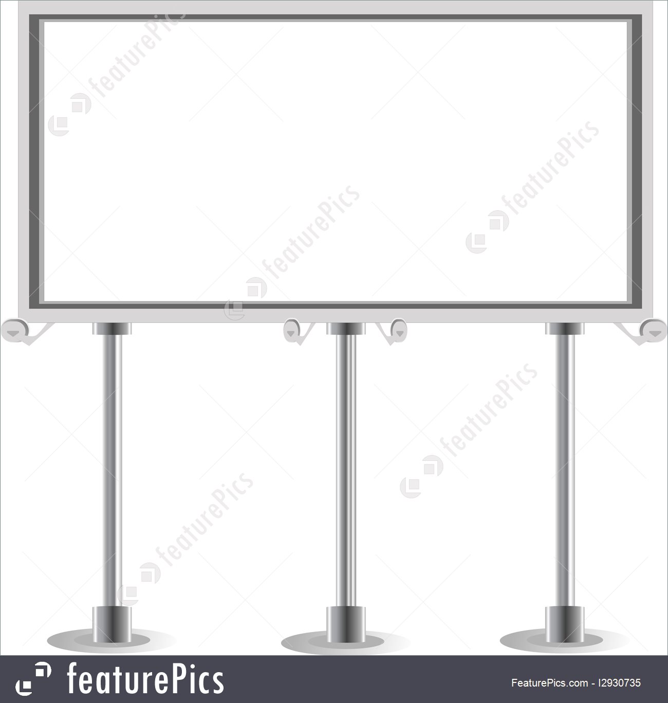1300x1367 Advertisement Empty Billboard Vector