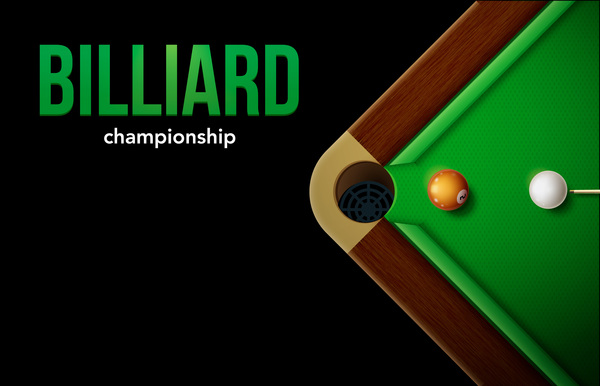 600x386 Billiard Championship Game Background Vector Free Download