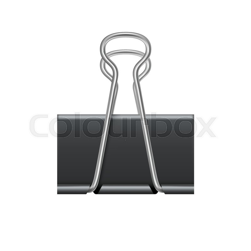 800x800 Binder Clip Isolated On White Stock Vector Colourbox