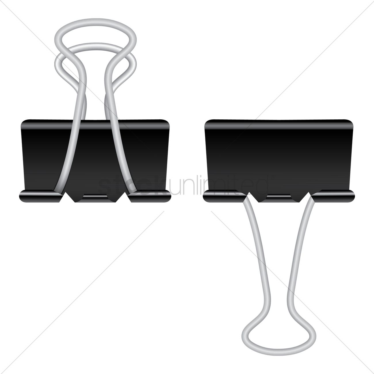 1300x1300 Binder Clips Vector Image