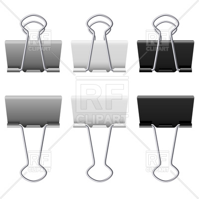 400x400 Metal Binder Clips Vector Image Of Objects Dvarg
