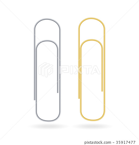 450x468 Small Binder Clips Vector Isolated On White