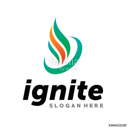 500x500 Ignite, Flames, Fire, Gass, Plu,bing, Oil Logo Inspiration Vector