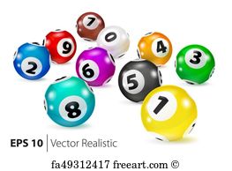 263x194 Free Art Print Of Vector Colorful Bingo Balls Fall Randomly