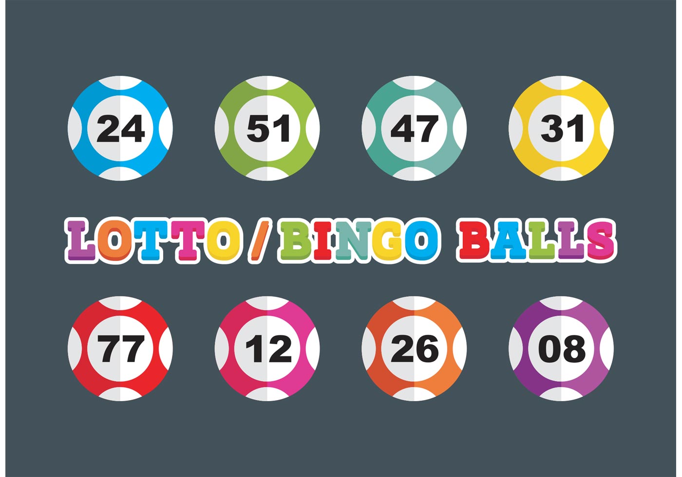1400x980 Lotto And Bingo Balls Free Vector Art