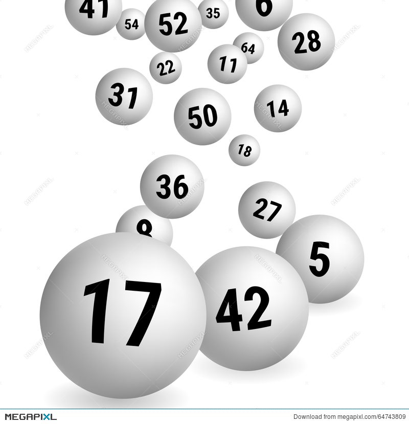 800x830 White Bingo Balls Lottery Number Balls Vector Illustration