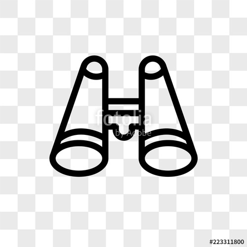 500x500 Binoculars Vector Icon Isolated On Transparent Background