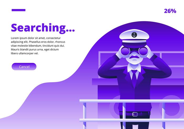 700x490 Captain Looking In Binoculars Vector